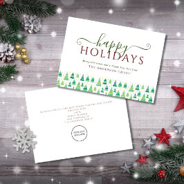 ハッピーホリデーズクリスマスツリーのロ企業のゴ シーズンカード