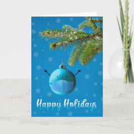 ハッピーホリデーズクリスマスツリーオーナメントインマスク シーズンカード