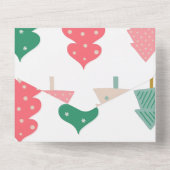 ハッピーホリデーズクリスマスツリーパターンカード オールインワン招待状 (裏面)