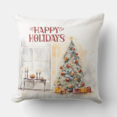 ハッピーホリデーズクリスマスツリー クッション (正面)