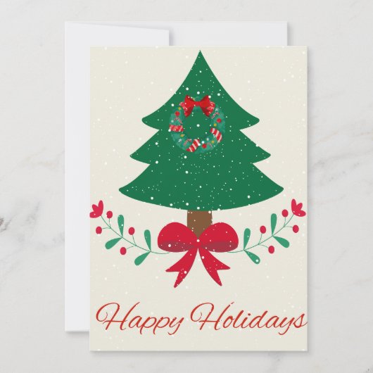 ハッピーホリデーズクリスマスツリー シーズンカード (正面)
