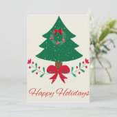 ハッピーホリデーズクリスマスツリー シーズンカード (スタンド正面)