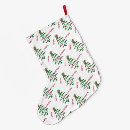 ハッピーホリデーズクリスマスツリー ラージクリスマスストッキング