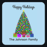 ハッピーホリデーズクリスマスツリー#2シール スクエアシール<br><div class="desc">クリスマスツリー#2</div>