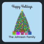 ハッピーホリデーズクリスマスツリー#2シール スクエアシール<br><div class="desc">クリスマスツリー#2</div>