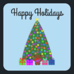 ハッピーホリデーズクリスマスツリー#2-2シール スクエアシール<br><div class="desc">クリスマスツリー#2</div>