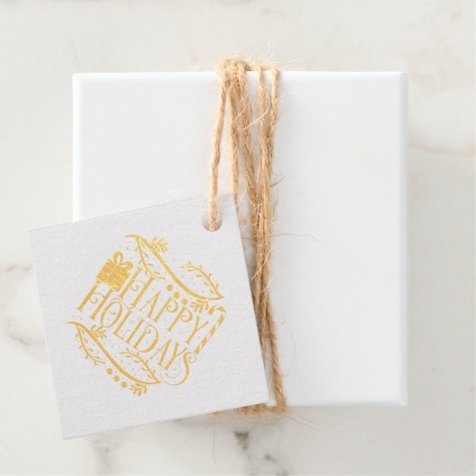 ハッピーホリデーズクリスマスデザイン フェイバータグ (箱)