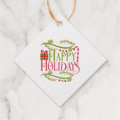 ハッピーホリデーズクリスマスデザイン フェイバータグ (裏面)