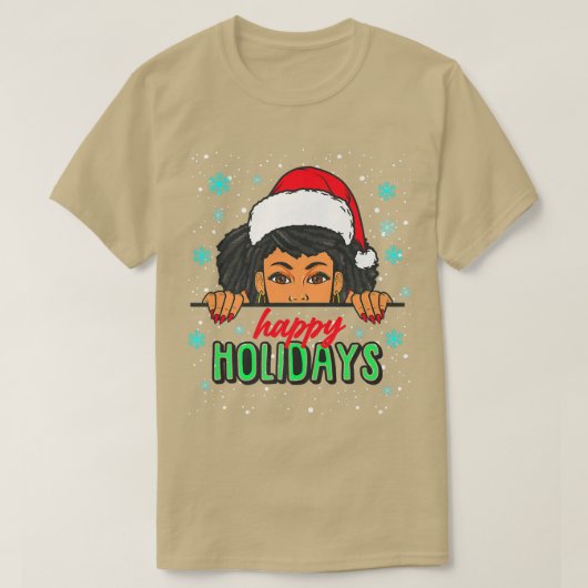 ハッピーホリデーズクリスマスパジャマ醜いクリスマスセーター Tシャツ (デザイン正面)