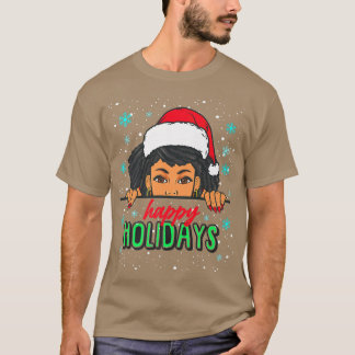 ハッピーホリデーズクリスマスパジャマ醜いクリスマスセーター Tシャツ