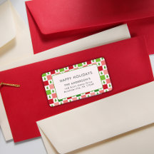 ハッピーホリデーズクリスマスパターモダンンカラフル