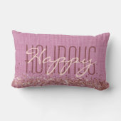 ハッピーホリデーズクリスマスパーガーリープルグリッター ランバークッション (裏面)