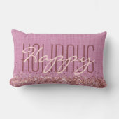 ハッピーホリデーズクリスマスパーガーリープルグリッター ランバークッション (正面)