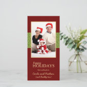 ハッピーホリデーズクリスマスファミリーフォトカード シーズンカード (スタンド正面)