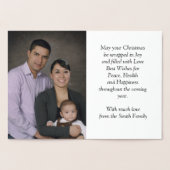 ハッピーホリデーズクリスマスフォイルカード 箔カード (内部)