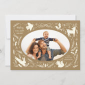 ハッピーホリデーズクリスマスフォトウッドランドドードル シーズンカード (正面)