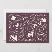 ハッピーホリデーズクリスマスフォトウッドランドドードル シーズンカード (裏面)