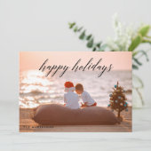 ハッピーホリデーズクリスマスフォトカードビューティフルタイプ シーズンカード (スタンド正面)