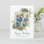 ハッピーホリデーズクリスマスフォトジオメスタイリッシュトリ シーズンカード (スタンド正面)