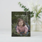 ハッピーホリデーズクリスマスフォトホリデーカスタムキッズ シーズンポストカード (スタンド正面)