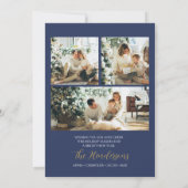 ハッピーホリデーズクリスマスフォトミニマルカード 招待状 (裏面)