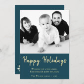 ハッピーホリデーズクリスマスフォト シーズンカード (正面/裏面)
