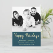 ハッピーホリデーズクリスマスフォト シーズンカード (スタンド正面)