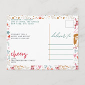 ハッピーホリデーズクリスマスフォト シーズンポストカード (裏面)