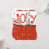 ハッピーホリデーズクリスマスフラットグリーティングカード カード (正面/裏面インサイチュ)