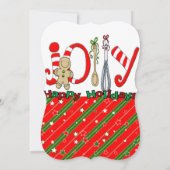 ハッピーホリデーズクリスマスフラットグリーティングカード カード (裏面)