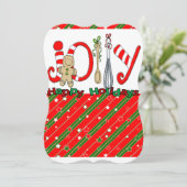 ハッピーホリデーズクリスマスフラットグリーティングカード カード (スタンド正面)