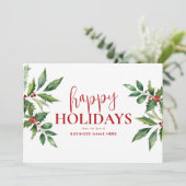 ハッピーホリデーズクリスマスフローラビジネス シーズンカード (スタンド正面)