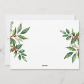 ハッピーホリデーズクリスマスフローラビジネス シーズンカード (裏面)