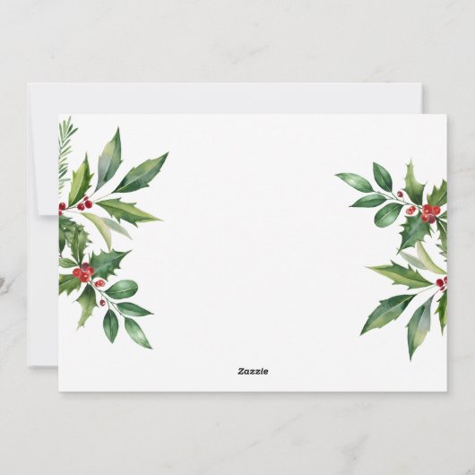 ハッピーホリデーズクリスマスフローラビジネス シーズンカード (裏面)