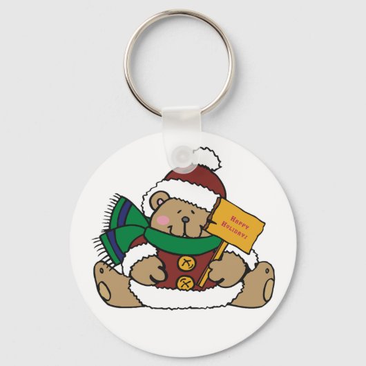 ハッピーホリデーズクリスマスベア キーホルダー (正面)