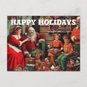 ハッピーホリデーズクリスマスホラーレトロ ポストカード (正面)