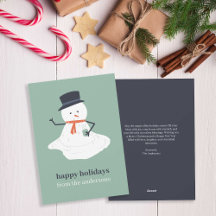 ハッピーホリデーズクリスマスメルティング雪だるまかわいい