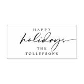 ハッピーホリデーズクリスマスモダン手書きシンプル ラバースタンプ (インプリント)