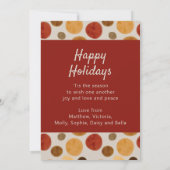 ハッピーホリデーズクリスマスモダン水の色3写真 (裏面)