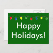 ハッピーホリデーズクリスマスライトポストカード シーズンポストカード (正面/裏面)