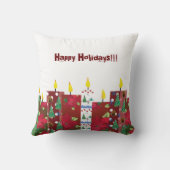 ハッピーホリデーズクリスマスライト クッション (裏面)