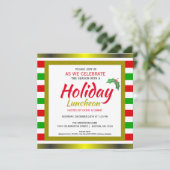 ハッピーホリデーズクリスマスランチョン招待状 招待状 (スタンド正面)