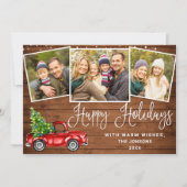 ハッピーホリデーズクリスマスレッドファームトラック3写真 シーズンカード (正面)