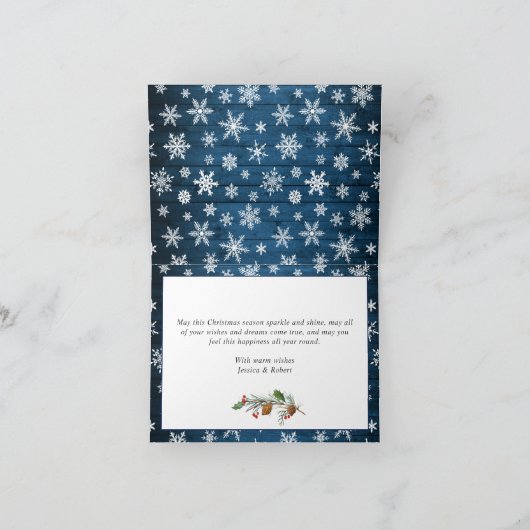 ハッピーホリデーズクリスマスレッドファームトラック3写真 シーズンカード (内部)