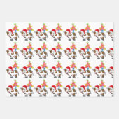 ハッピーホリデーズクリスマス小妖精や小人ラッピング紙シート ラッピングペーパーシート (正面3)