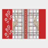 ハッピーホリデーズクリスマス小妖精や小人ラッピング紙シート ラッピングペーパーシート (正面)