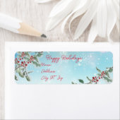 ハッピーホリデーズクリスマス差出人住所ラベル ラベル (インサイチュ)