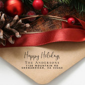 ハッピーホリデーズクリスマス差出人住所 セルフインキングスタンプ