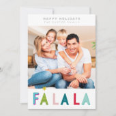 ハッピーホリデーズクリスマス引用文ファララタイポグラフィ シーズンカード (正面)