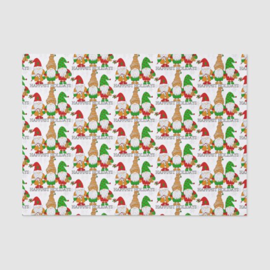 ハッピーホリデーズクリスマス格言フェスティバルかわいい 薄葉紙 (正面)